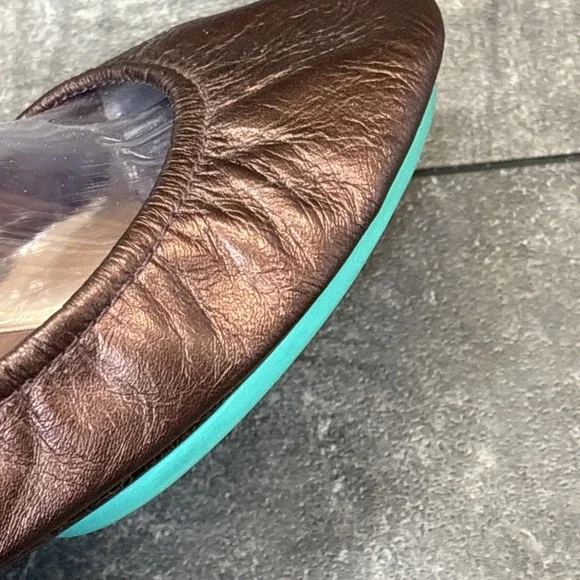 Tieks Raspberry Truffle sz 9 EUC Copper Chocolate Rose Brown Gavrieli Foldable - Picture 9 of 10